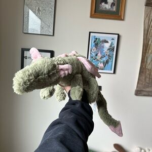 AUTHENTIC NEW Jellycat Malachy Dragon Plush Green Pink Large